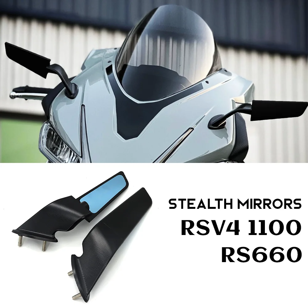 

Motorcycle Stealth Mirrors for Aprilia RS 660 / RSV4 1100 2021-2024 Accessories Rearview Naked Mirror RS V4 1100 RS660 Parts