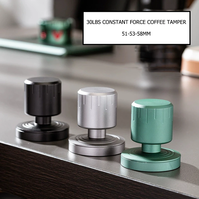 

30 фунтов темпер для кофе калиброванный постоянный давление автоматический отскок распределитель эспрессо из нержавеющей стали закальный тампер инструменты для бариста
