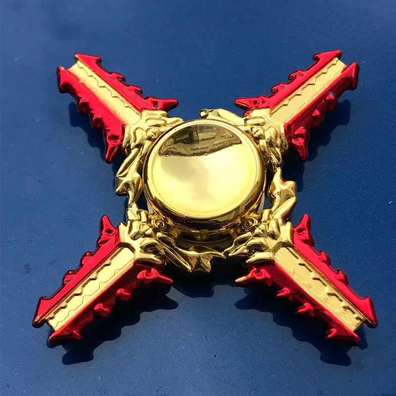 Metal Gyro Fidget Spinner ze światłem Luminous kolorowe Luminous redukcja ciśnienia zabawki żyroskop na palec rzutki Shuriken Fidget Spinner