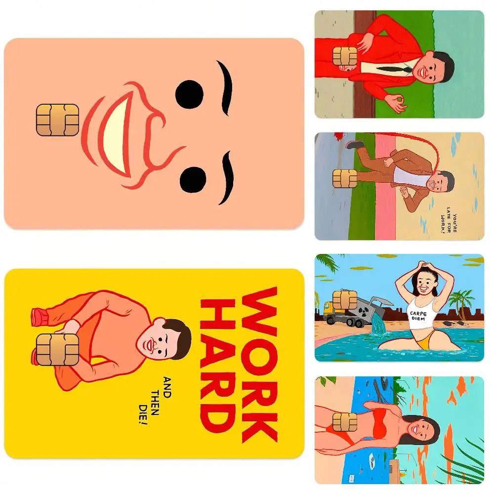 Art J-Joan Cornella Credit Card Skin Stickers For Bank Card Bus Metro Card Sticker Waterproof Gift