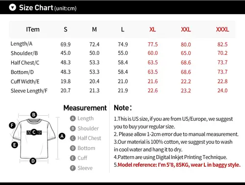 Imagen 2 del producto Camiseta personalizada de talla estadounidense, camisa 100% de algodón para hombres y mujeres, técnica de impresión DTG, patrón personalizable, regalos de alta calidad, Tops