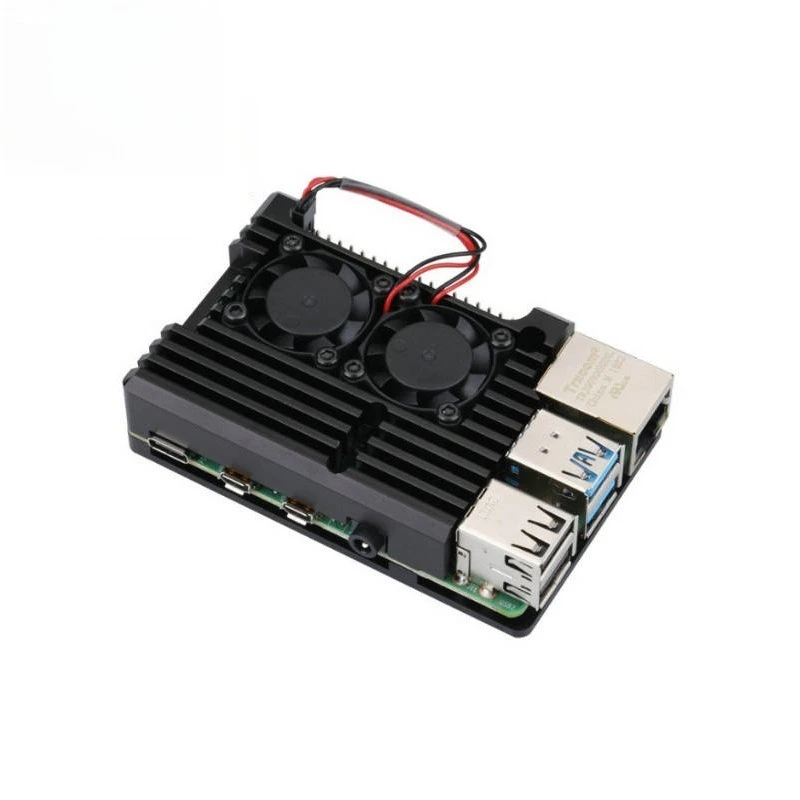 Raspberry Pi 4 Model B+ Metal Enclosure Aluminum Alloy Heat Dissipation Shell Raspberry Pi 4B Protective Case Accessories