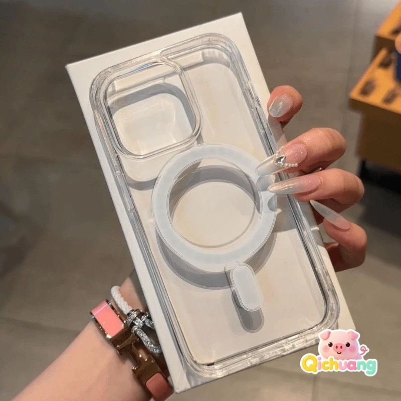 

Transparent Magnetic Phone Case For Vivo V40E V60 Lite V50E V50 V40 V30 V30E V29 Pro Lite V29E V27E V25E V27 V23E V23 Pro Cover