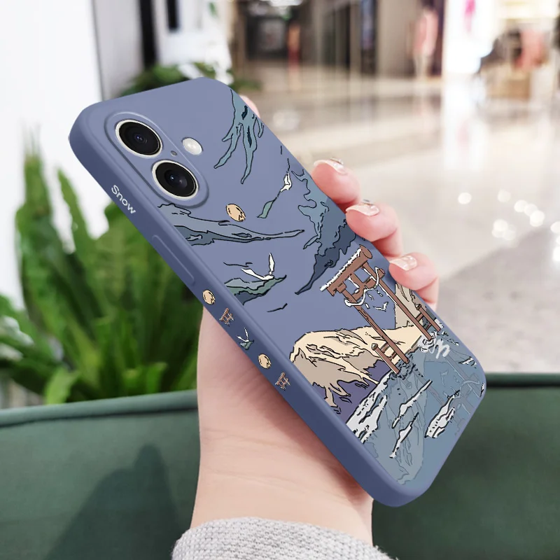 

Snowy Gate Phone Case For iPhone 17 Air 16 16e 15 14 13 12 11 X XR XS Plus Pro Max Mini Silicone Cover