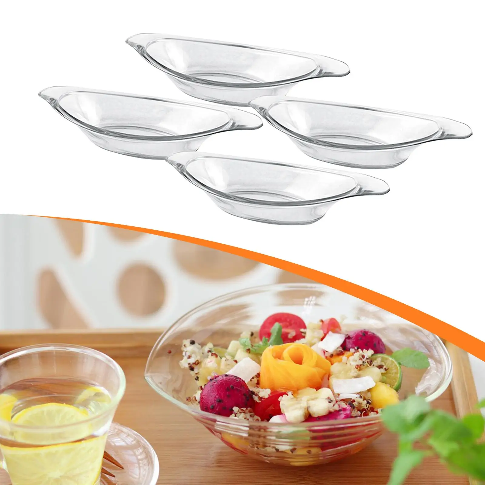 

Acrylic Dessert Bowl Salad Fruit Plate Retro Serving Dish for Party Home Outdoor Use