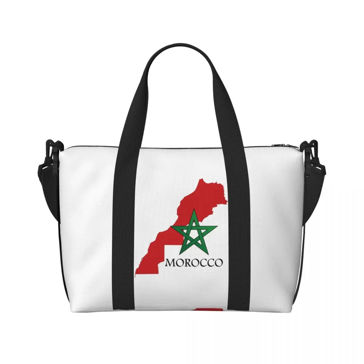 

Map Of The Kingdom Of Morocco Travel Bag Large Capacity Sport Bags Weekend Men's Design Gym Bag Swimming Novelty Fitness Bag