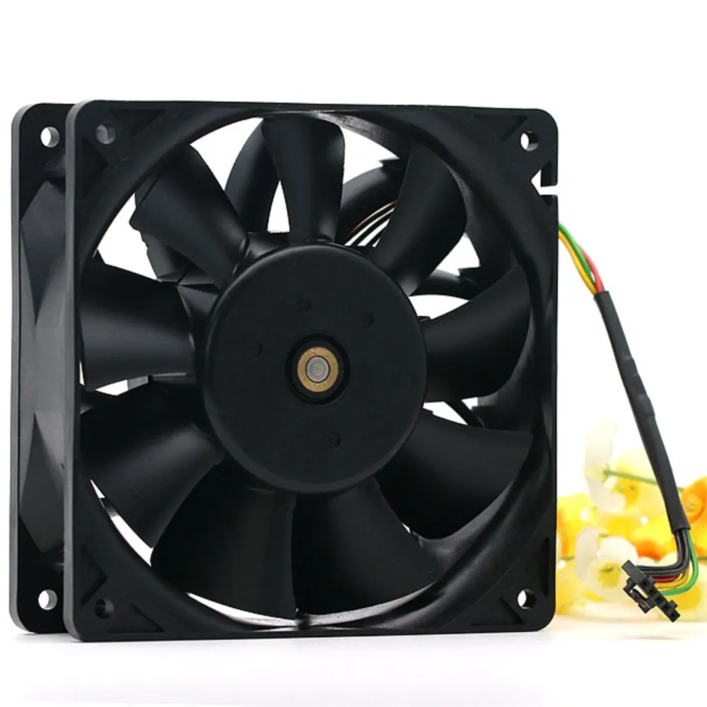Ventilador de resfriamento de minerador de alta velocidade para Antminer S7, 12038 V35141-35, 12V 2.2A, ventilador de resfriamento PWM de 12CM