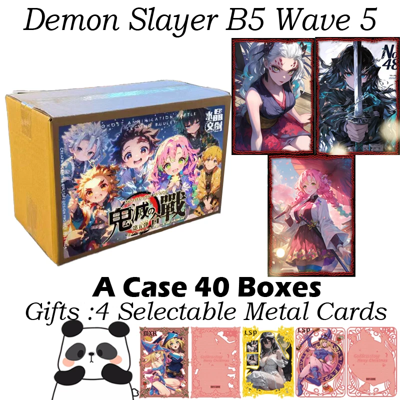 New B5 Size Demon Slayer Wave 5 Anime  Hobby Collection Card Game Board Doujin Booster Box Mitsuri Nezuko Card Toys Gifts