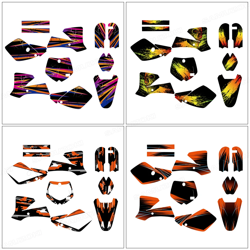 

НОВЫЙ Комплект графических наклеек и декалей для мотоциклов SX65 SX 65 2002-2008 годов выпуска, полный комплект обвесов