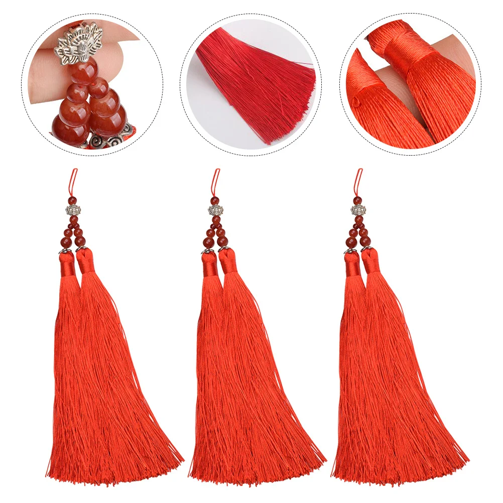 

6Pcs Tassel Pendant for Flute Decor Exquisite DIY Craft Hanging Ornament Lightweight Keychain Bag Car Dressing Accessory
