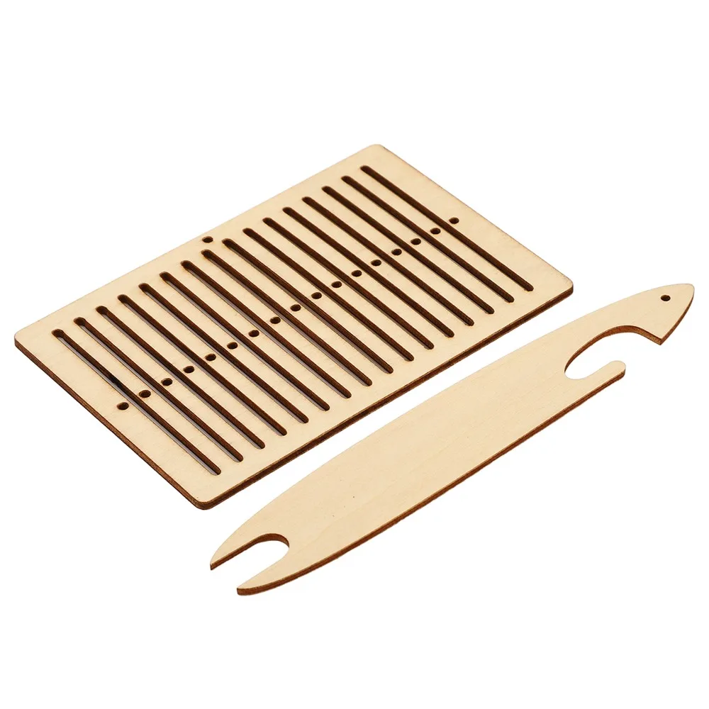 4pcs Wood Weaving Loom Kit Quick Weave Design Tapestry Comb Included Rigid Heddle Loom Backstrap Weaving Set For Beginners