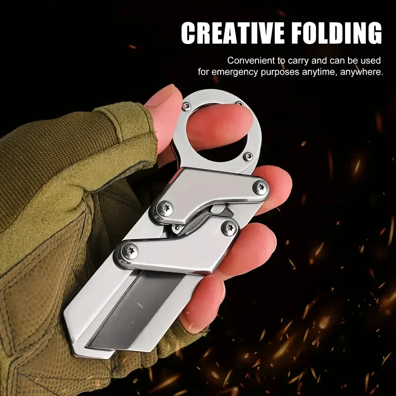 

1 шт., многофункциональный складной нож, карманный нож из нержавеющей стали, креативный деформирующий нож, нож для выживания на открытом воздухе
