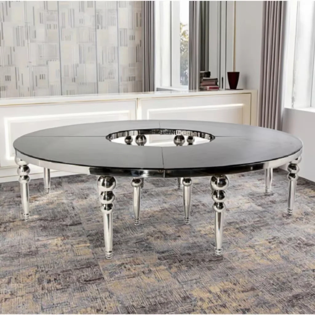 *Frame Top Snake Wedding Table Gold Stainless Steel Dining Table Modern Hotel Furniture Banquet Event