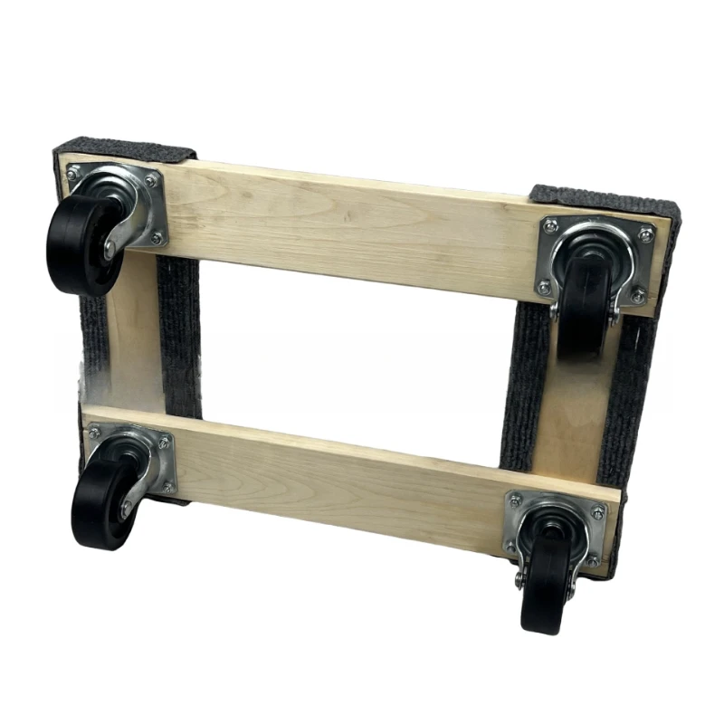 Solid wood multi-layer board high load-bearing logistics handling trolley wooden furniture mobile trolley