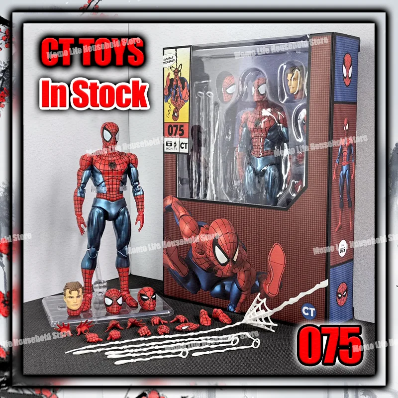

In Stock Ct Toys Spiderman Figure Mafex 075 The Anazing Spider-Man Comic Ver Anime Action Figure Figurine Model Statue Gift Toys