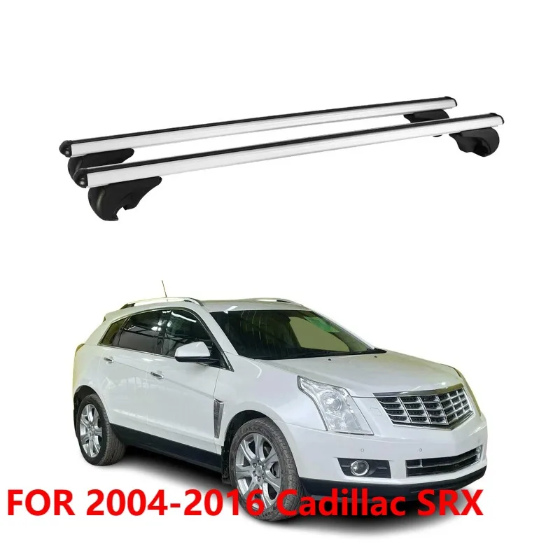 For 2004-2016 Cadillac SRX Roof Rack Cross Bars Lockable Luggage Carrier Gray