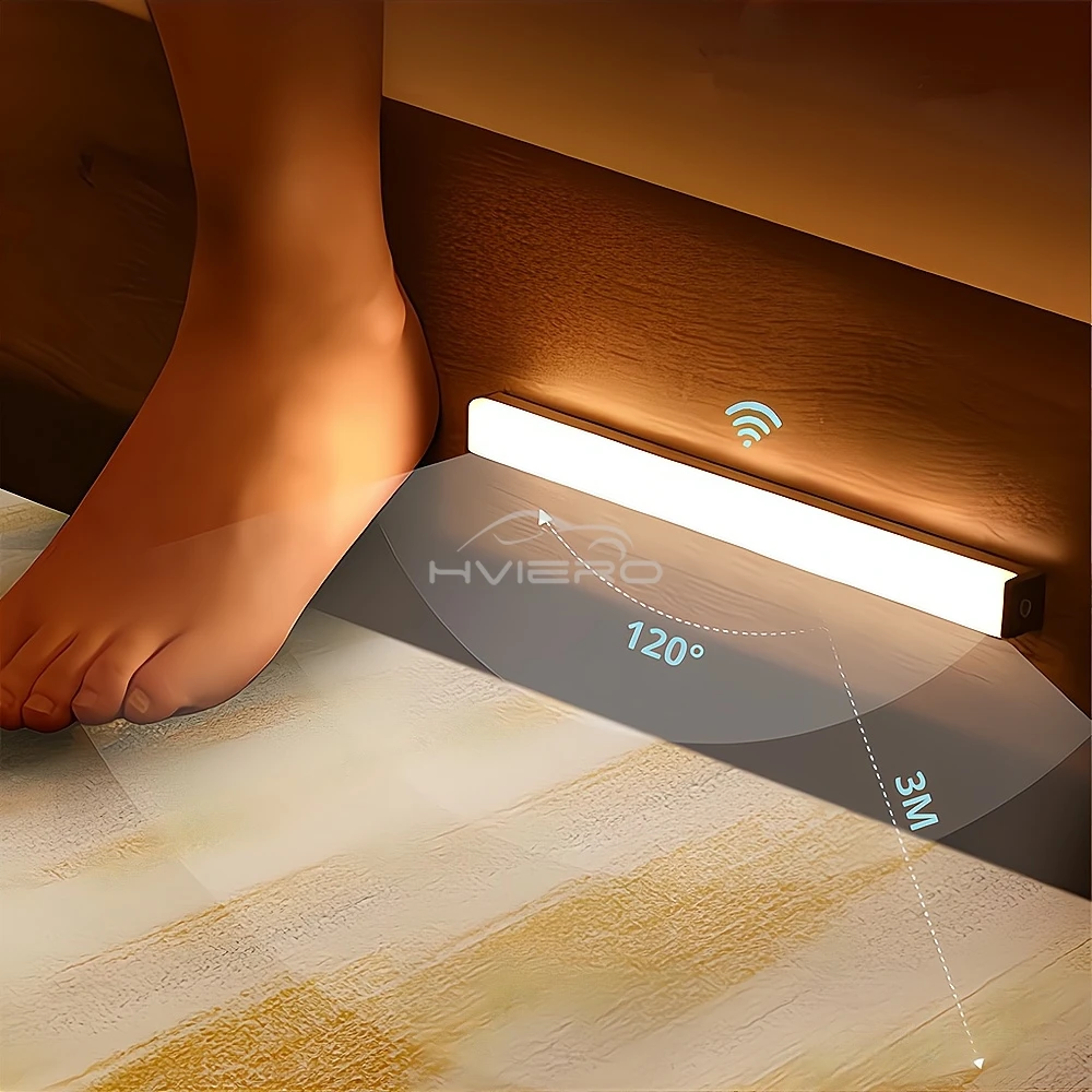 مصباح LED لاسلكي مستشعر الحركة ، أضواء ليلية ، USB قابلة لإعادة الشحن ، مغناطيسي لخزانة الملابس ، غرفة ، خزانة ، مطبخ ، ممر ، مصباح كاشف أنبوبي