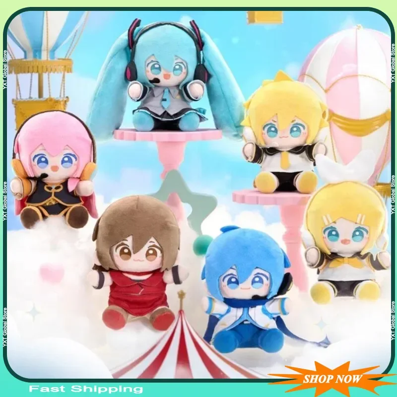 

Minidoll Genuine Hatsune Miku Doll Paradise Qbaby 15cm Rin Len Kaito Doll Figurine Plush Q Version Doll Anime Birthday Xmas Gift