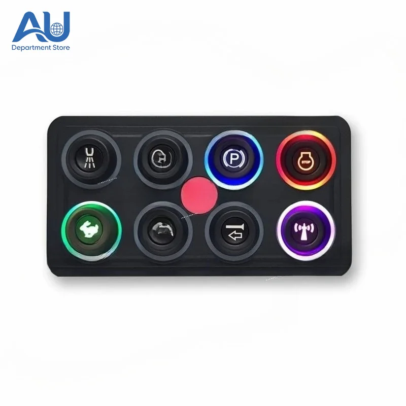 8 Gang Silicone Waterproof Switch Panel System For Car RV Yacht Modification Universal Auto Electrical Control Panel