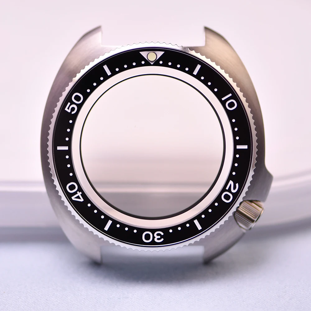 HEIMDALLR 6105 Turtle Steel Abalone Diving Watch Case Fit NH36 NH35 Movement 200m Waterproof Watch Case