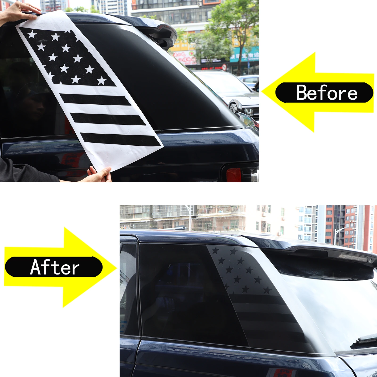 For Land Rover Range Rover Sport 2010-2013 L320 Car Rear Window Pillar Posts Decorative Cover Trim Auto Sticker Accessories