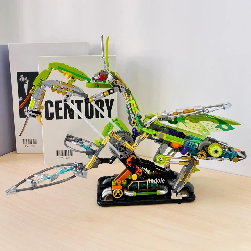 การวิเคราะห์ Series Mechanical Mantis Building Blocks Creative Expert Mechanical แมลงอิฐของเล่นสําหรับของขวัญวันเกิดเด็ก MOC