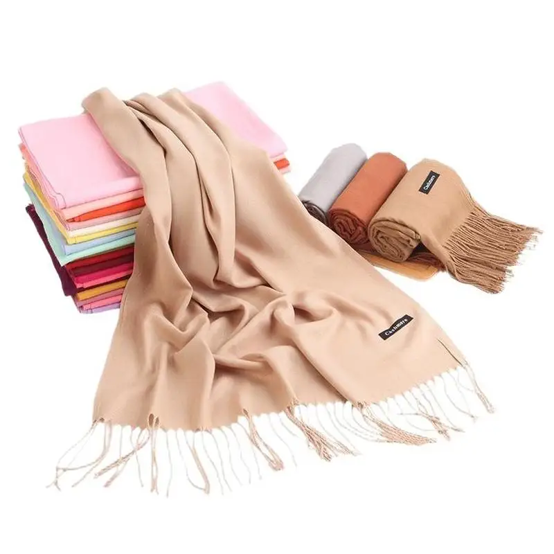 Women'S Scarves For Autumn And Winter Korean New Style Solid Color Warm Scarf Versatile Shawl Cross-Border Wholesal