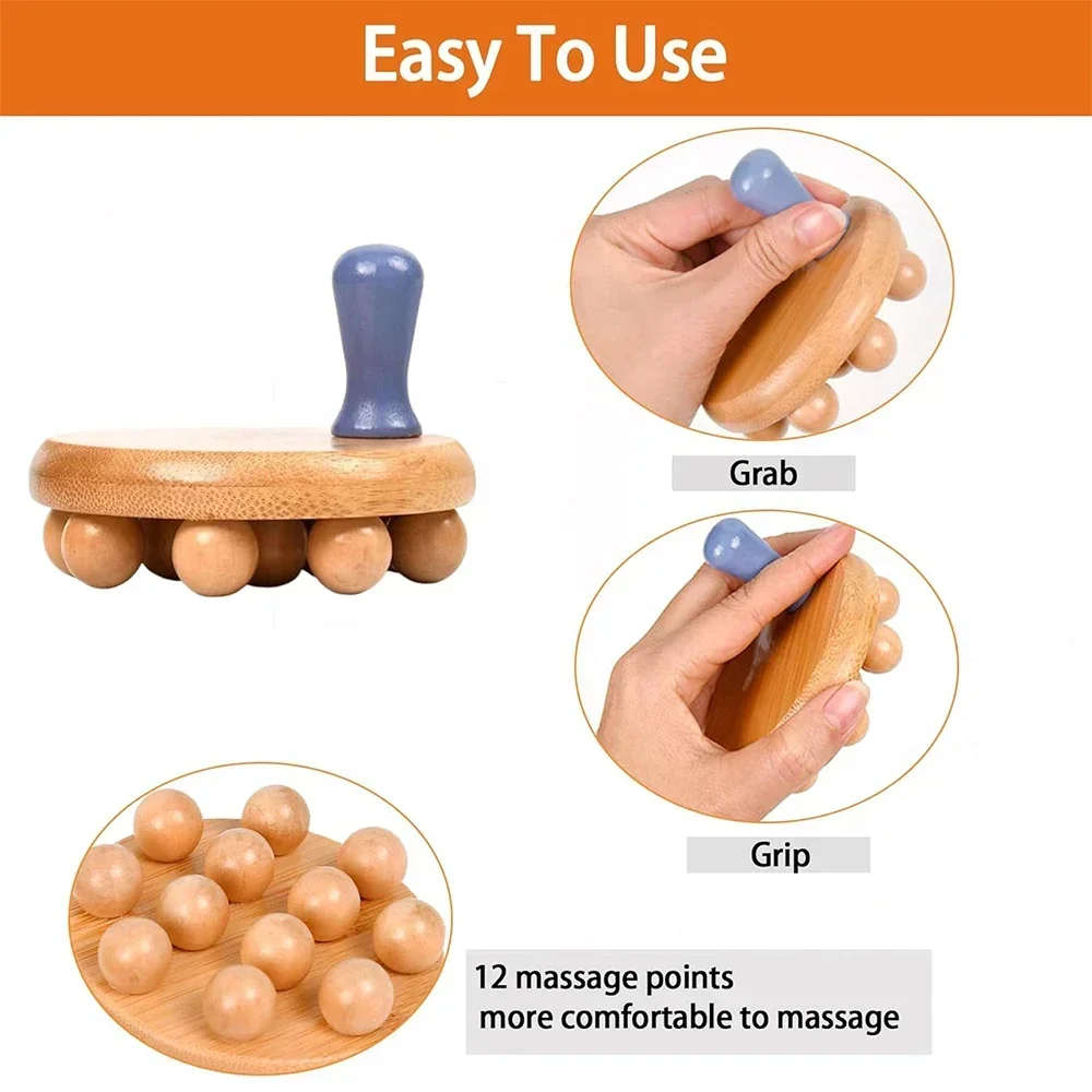 1Pcs Wooden Body Massage Brush Anti Cellulite Massager Wood Therapy Massage Tools for Lymphatic Drainage Body Shaping Tool