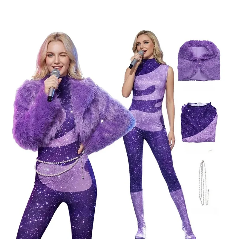 Gazelle Costume Anime Cosplay Singer Gazelle Fleece Coat Jumpsuit Adults Womens Jacket Halloween Outfits - view 2