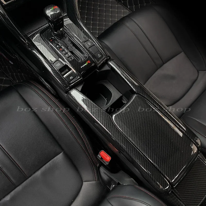 Car Gear Central Control Carbon Fiber For Honda Civic 10th Generation Hatchback Special Interior Modification Parts Accessories