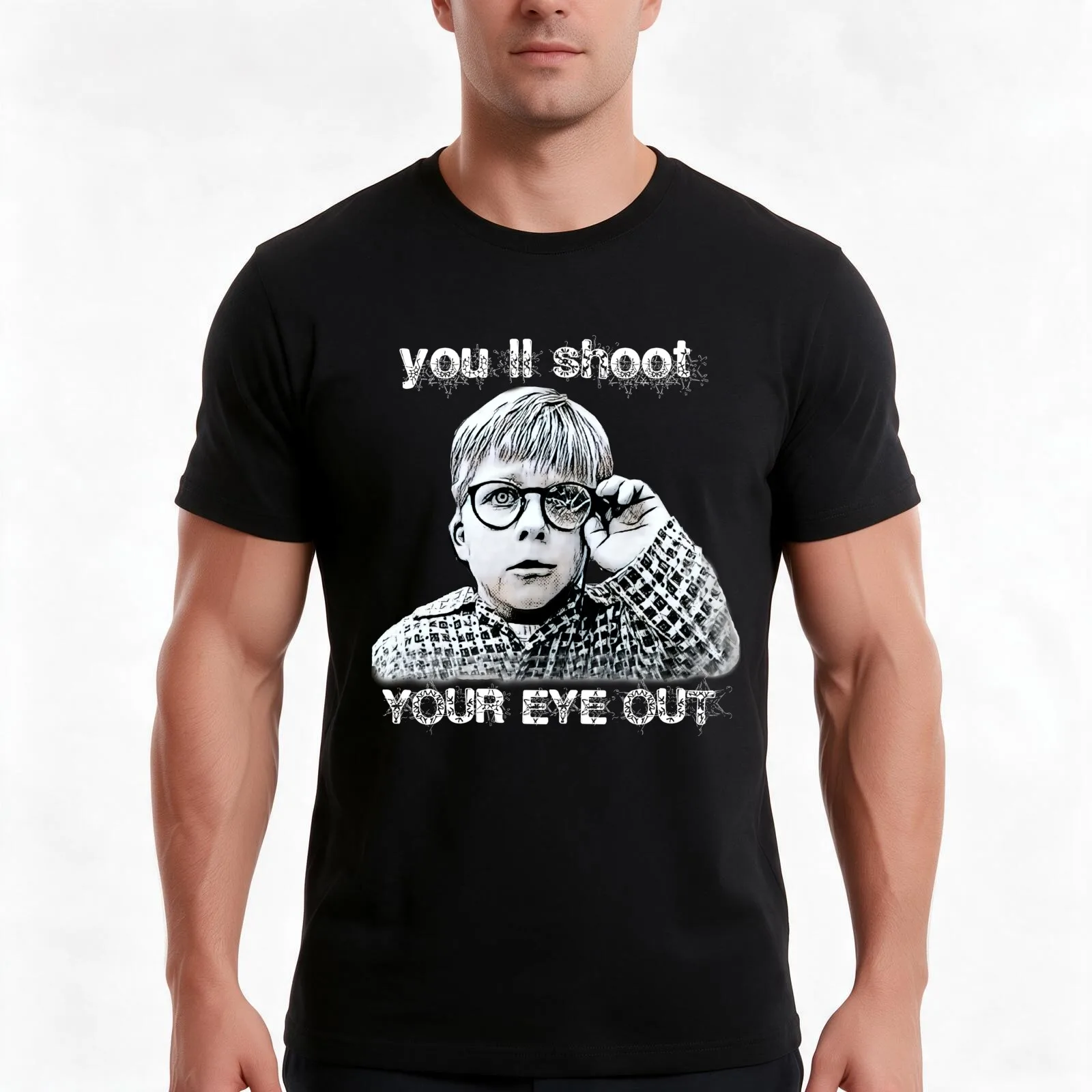 Youll Shoot your eye out T-Shirt Summer Casual Cotton Tee Oversized Streetwear Tops Vintage Graphic Print Unisex Men Women