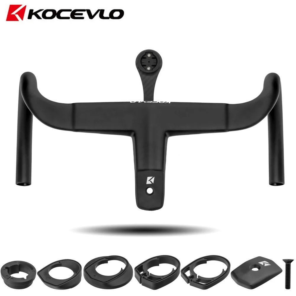 

KOCEVLO K13 EVO Road AERO Carbon Integrated Handlebar For 28.6mm Fork With Spacers Cycling Internal cables road handlebar