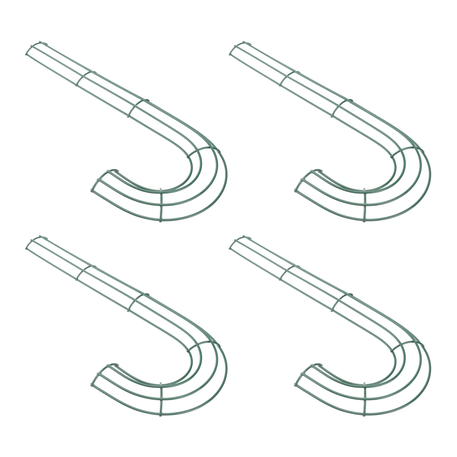 

4Pcs Iron Wreath Frame Cane Shape Base for DIY Garland Christmas Holiday Decoration Accessory Cane Wreath Frame
