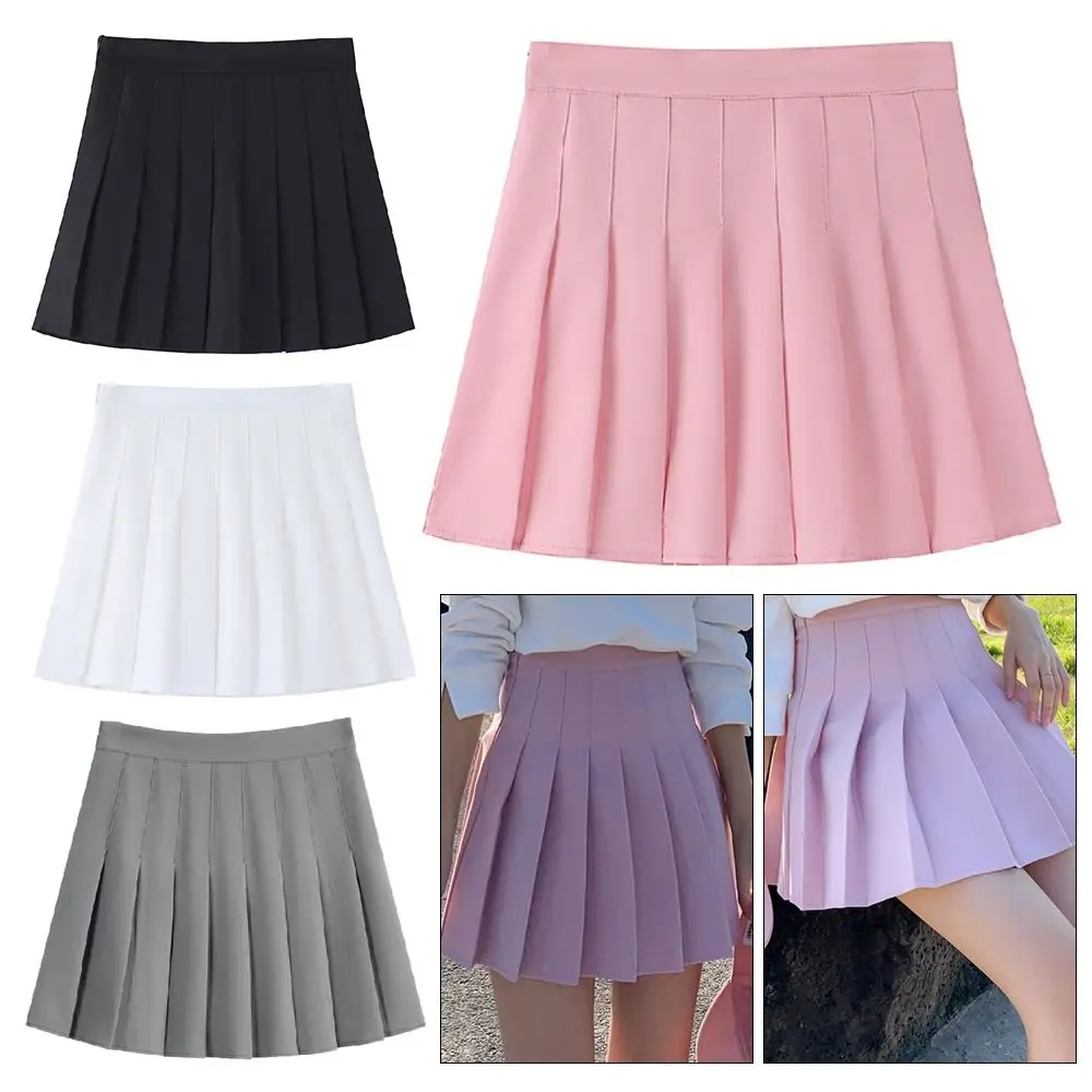 

Sweet Pleated Skirt New Slim Spring Summer Short Skirt Girls Streetwear JK Uniform Skirt Female