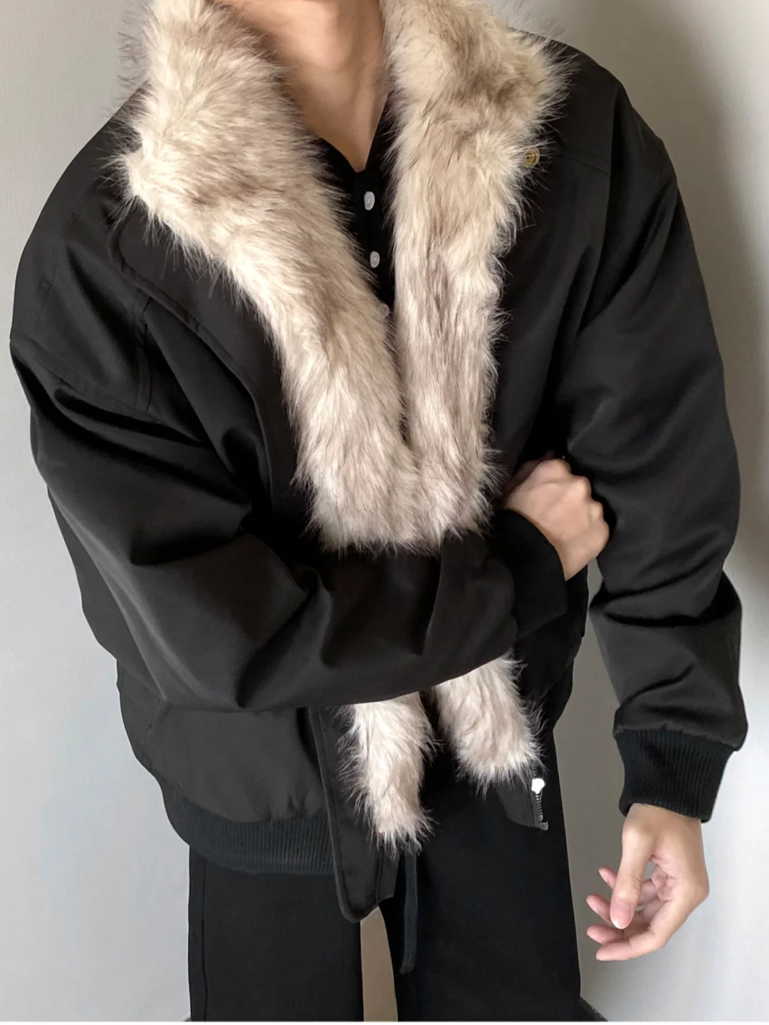 

Ретро-куртка в американском стиле из утолщенного хлопка для мужчин, зимняя теплая куртка с воротником-стойкой и флисовой подкладкой, молодежная, стандартного кроя, на молнии