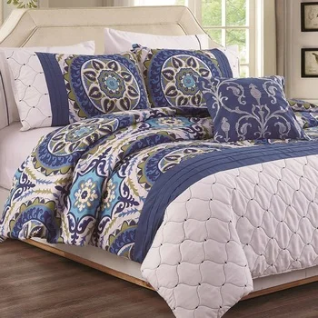Luxury Queen-Size Wedding Comforter Set Microfiber Bed Covers with Lace Bedding Home Use Duvet Cover Bed Sheet Bedspread