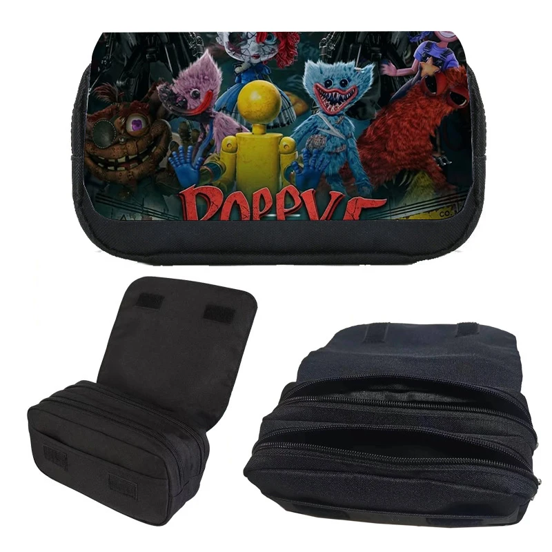 Étuis à crayons Game Poppys Playtime Huggy Wuggy, sacs de papeterie Anime pour enfants, pochette à stylos de grande capacité pour étudiants, cadeau pour enfants