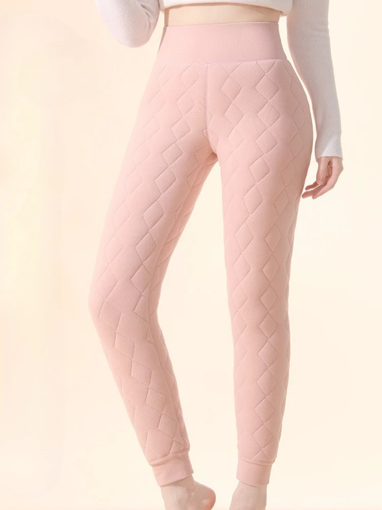 Autumn Winter Women's High Waist Extra Thick Self Cultivation Leggings Comfortable Casual Thick Plush Warm Pants Female Clothing