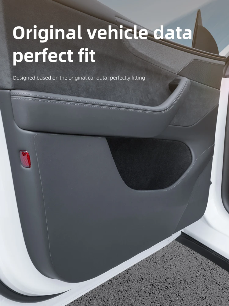 Anti-Kick-Pad für Autotüren für Tesla Model YL 6-Sitzer Aufkleber-Set Seitentürschutz-Abdeckung Auto-Innendekoration – Detail 2