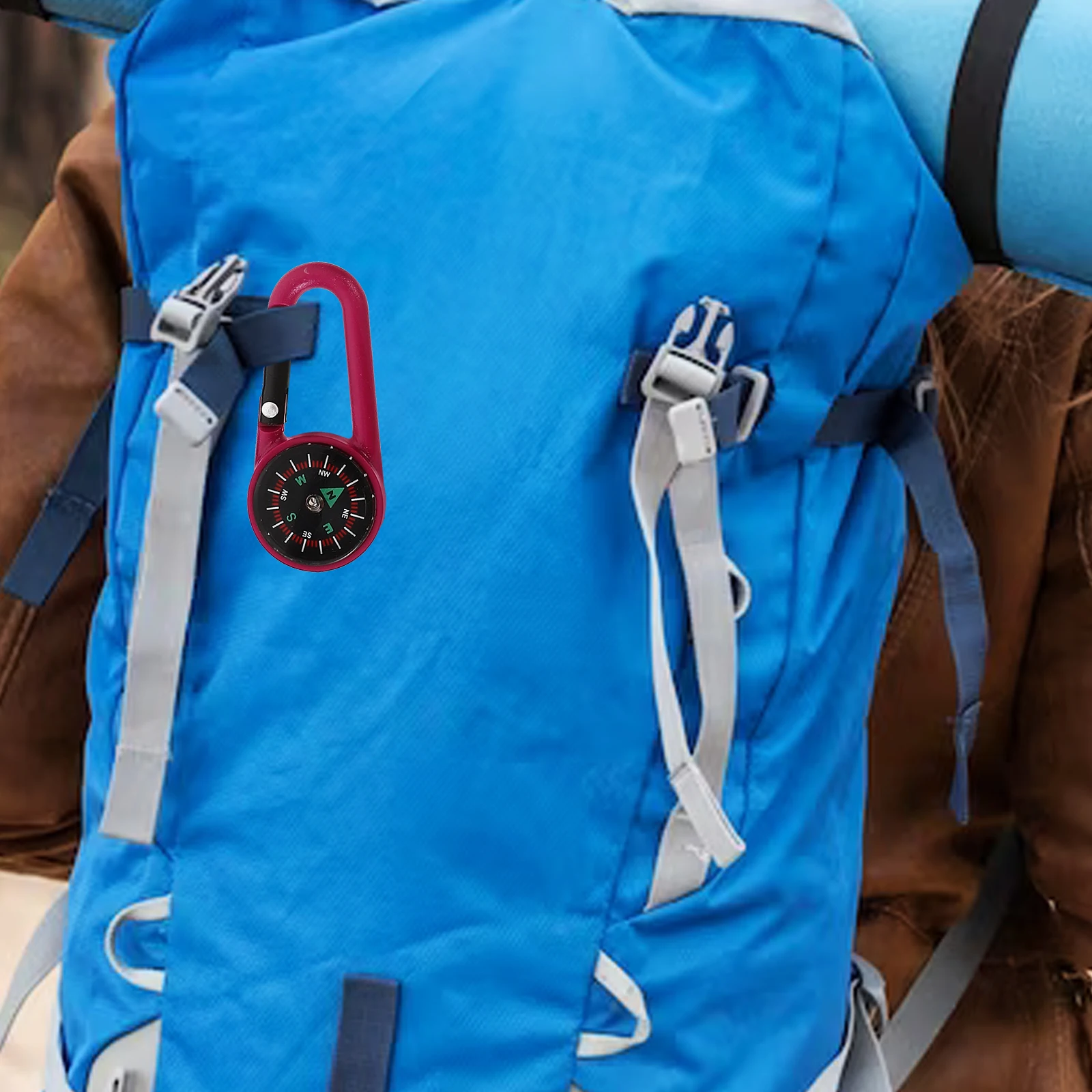 

Compass for Kids Tree Climbing Gear Carabiner Clip Aluminum Alloy Keychain Travel