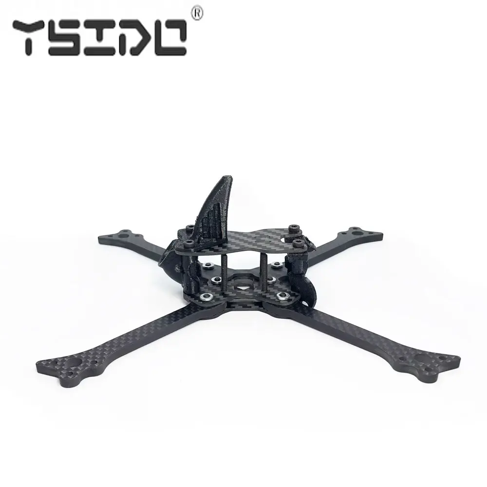 YSIDO Five33 533 200mm 5inch Carbon Fiber X-type Split Speed Frame Kit with 5mm Arms fit Five33 FPV RC Quadcopter Drone