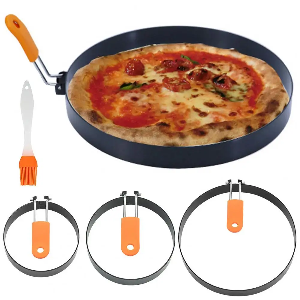 

1 Set Fried Egg Mold Round Shape Stainless Pancake Mold Muffin Pancakes Burger Breakfast Egg Mold with Oil Bruch Kitchen Gadget