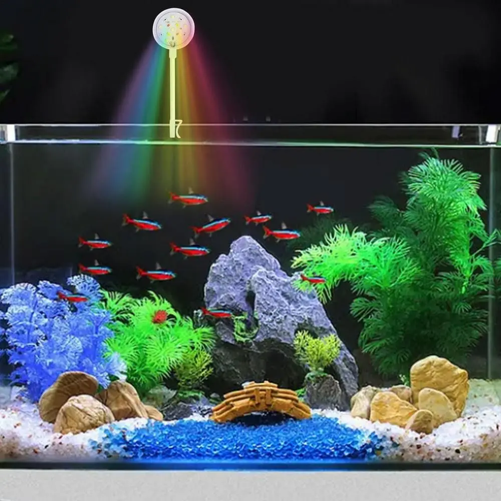 USB-Plug Aquarium Lamp Colored Lights LED Fish Tank Lamp 360-Degree Rotation Energy Saving Aquarium Plant Light Reptile Animals