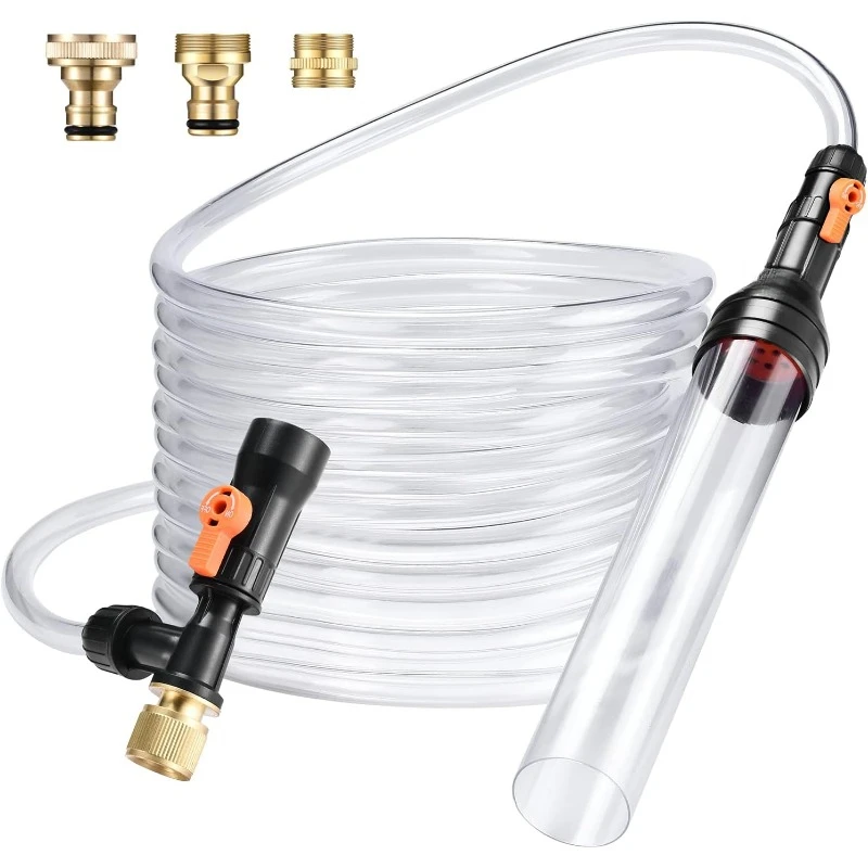 

home.home.Gravel Vacuum for Aquarium Water Changer Fish Tank Cleaning,Siphon Universal Quick Pump Aquarium Water Changing (50ft)