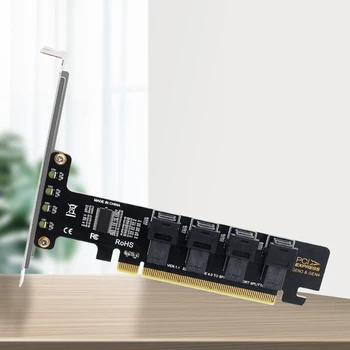 Tarjeta de expansión PCIE X16 a 4 puertos U.2 NVME SFF-8643 SFF-8639 Tarjeta divisora PCI-E 4.0 1