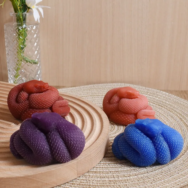 

Высококачественная силиконовая форма для свечей/гипса в виде цветка и змеи, 2 шт., для декора на Хэллоуин