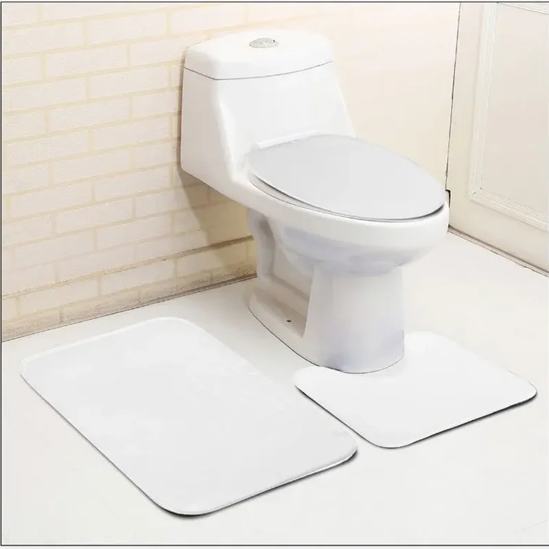 European-style Sublimation Blanks Antislip Mat Bathroom 3pcs Set Home Absorben Carpet Outdoor Toilet Lid Cover Floor Mats