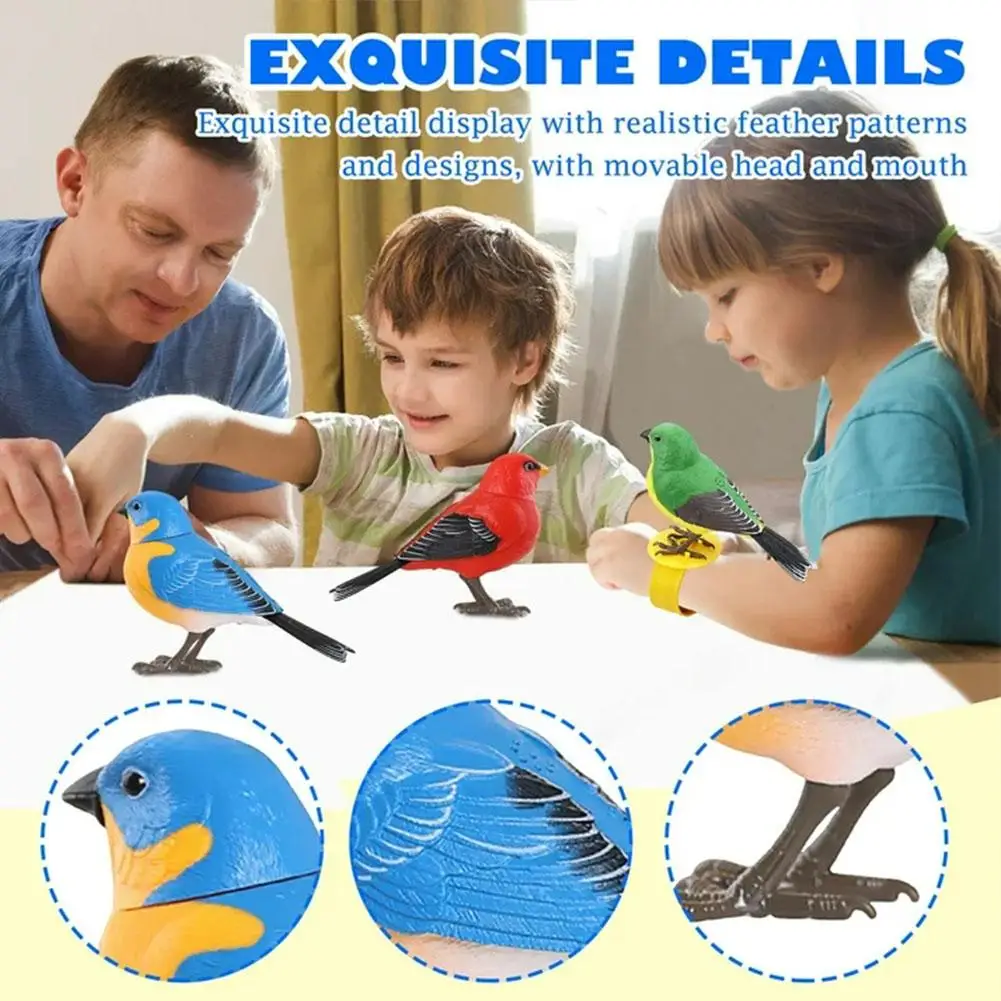 Creativity Fun Simulated Bird Voice Control Little Bird Electric Sensing Toy For Children Electronic Singing And Chirping B M3E6