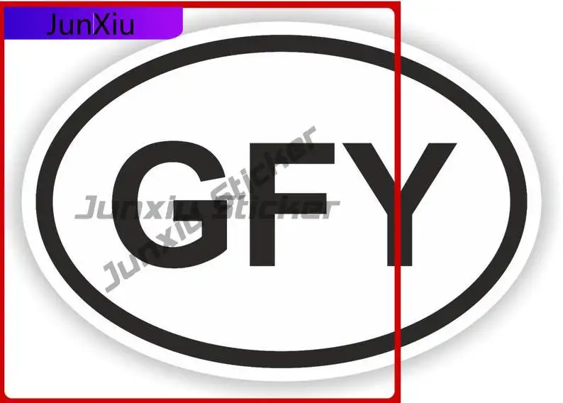 

GFY Country Code Oval Attitude Cool Helmet Laptop Fade Resistant Exterior Parts Vinyl Decal For Car Truck SUV Window Bumper