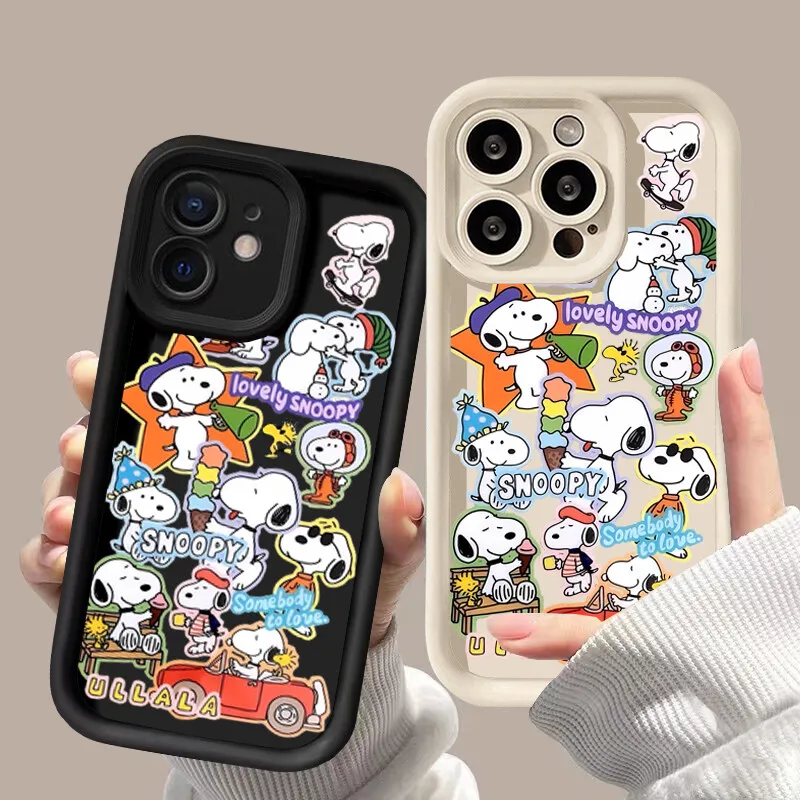 S-Snoopy لطيف الكلب جراب هاتف لموتورولا موتو إيدج 40 50 برو فيوجن الترا G85 G35 G75 G05 G84 G15 G34 G54 E14 غطاء سيليكون #4